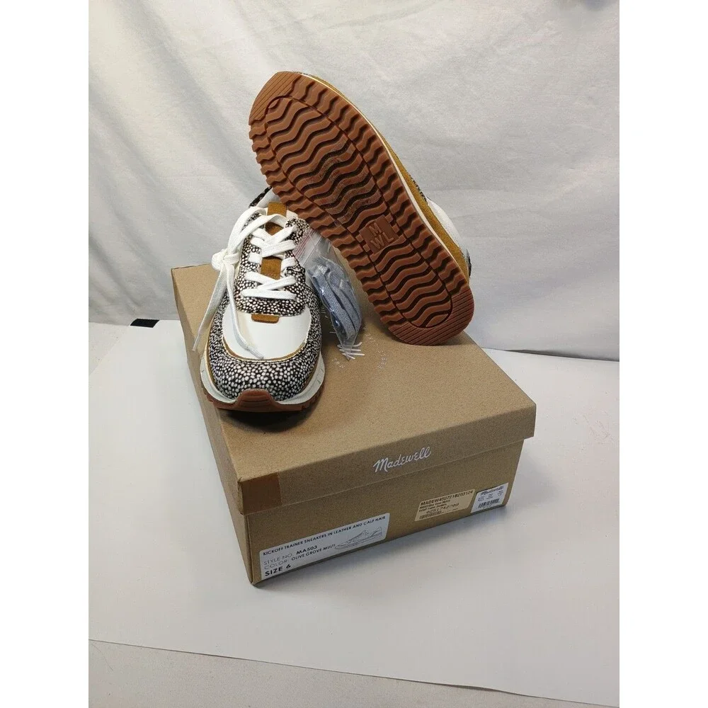 Madewell Kickoff Trainer sneakers Calf Hair Size 6 M Women